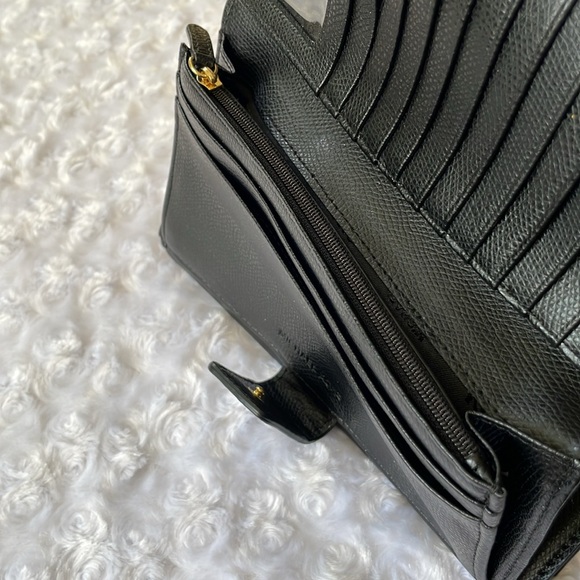 Michael Michael Kors Black Florence Large Billfold Leather Wallet Clutch - Picture 8 of 9